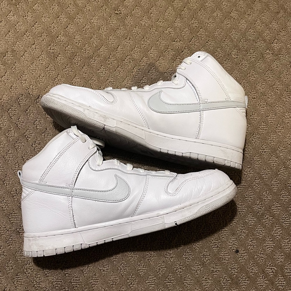 Triple White Nike Dunk High